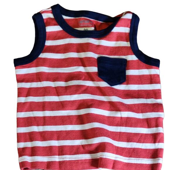 Lot of 9 Baby Boy Clothes 6M One Piece Bodysuits Pants Overalls Graphic Tees - Picture 12 of 16